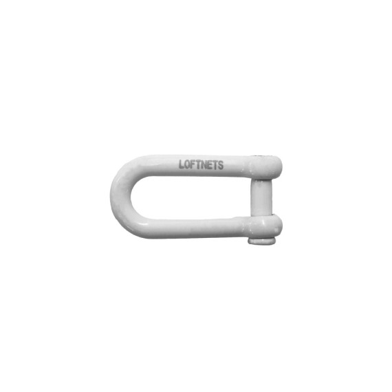 A4 white stainless steel lacing D-shackle - 33 mm