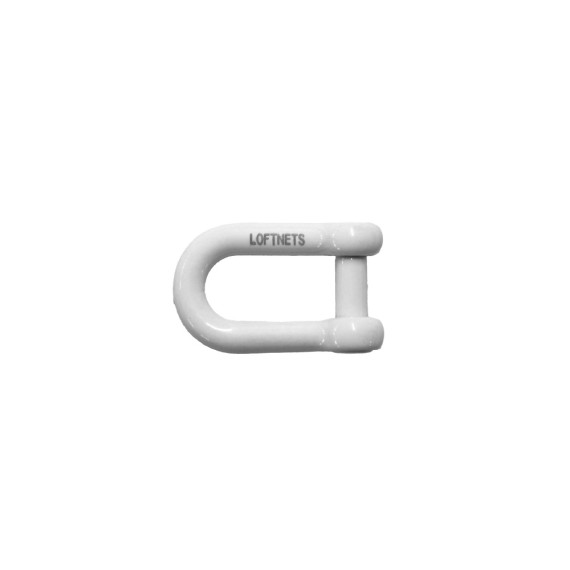 A4 white stainless steel lacing D-shackle - 24 mm