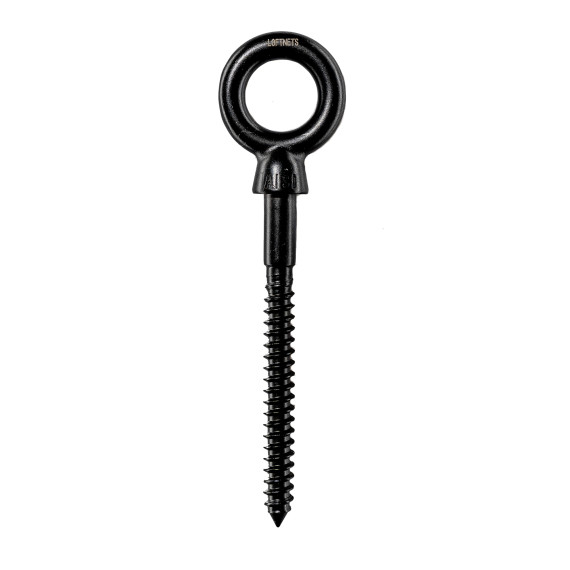 Premium black stainless steel eye screw 10x100 mm