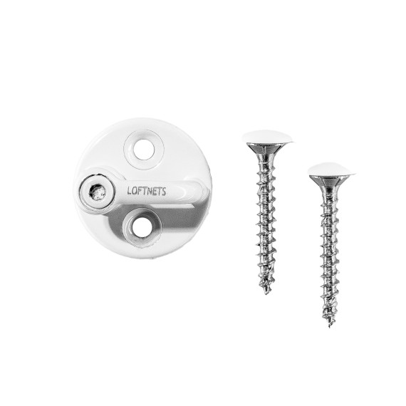 White A4 stainless steel jumper shackle with screws + white screw caps