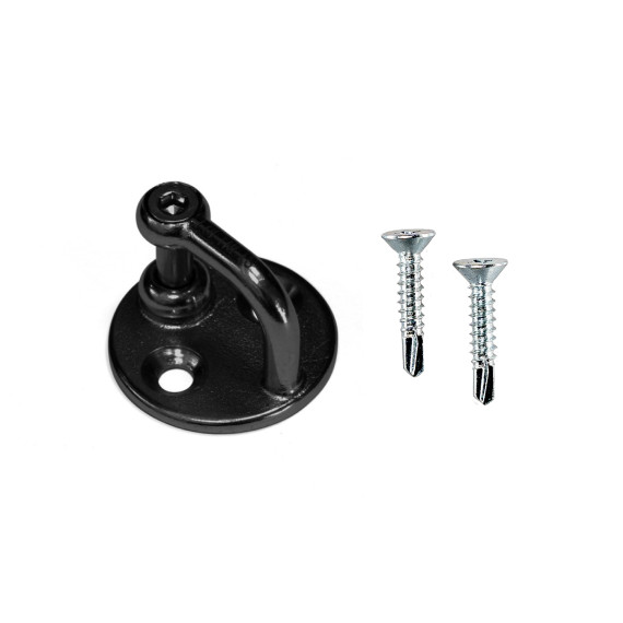 Black A4 stainless steel jumper shackle with self-drilling screws