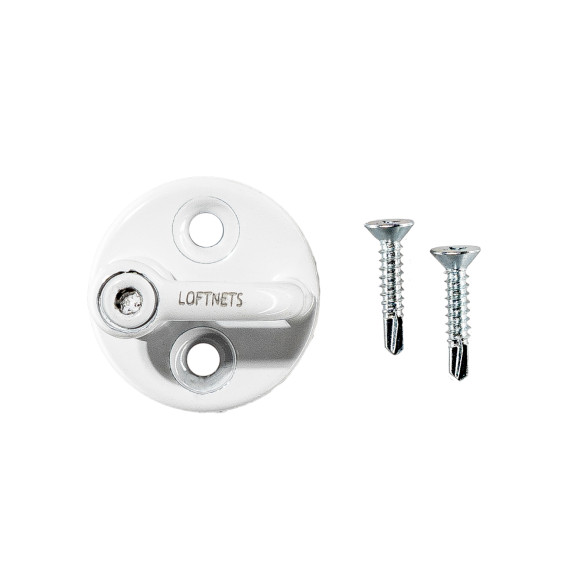 White A4 stainless steel jumper shackle with self-drilling screws