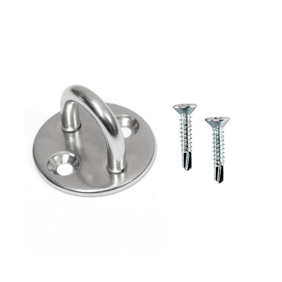 A4 stainless steel eye plate with self-drilling screws