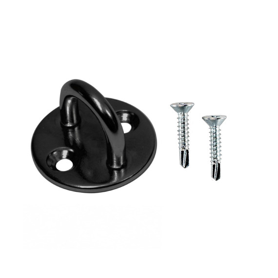 Black A4 stainless steel saddle on plate with self-drilling screws