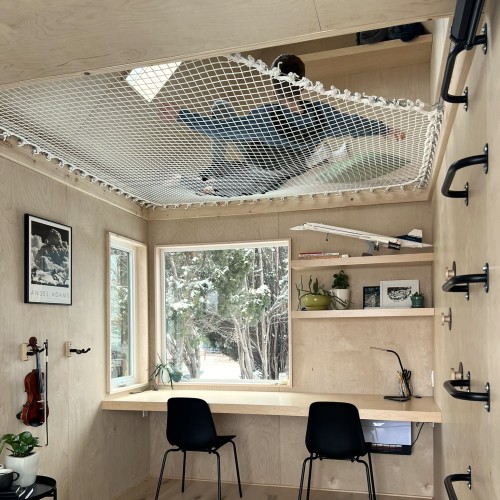 Home net in a tiny house, a play area for children