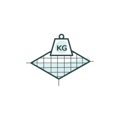 Picto weight test on a LOFTNETS net